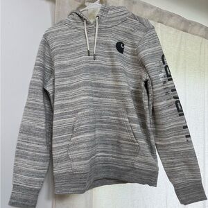 Carhartt Heathered Gray Hoodie with Logo